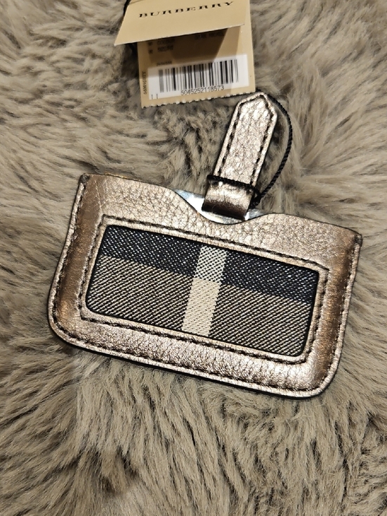 Burberry Accessories - Burberry Metallic Silver Brit Plaid Mirror NWT